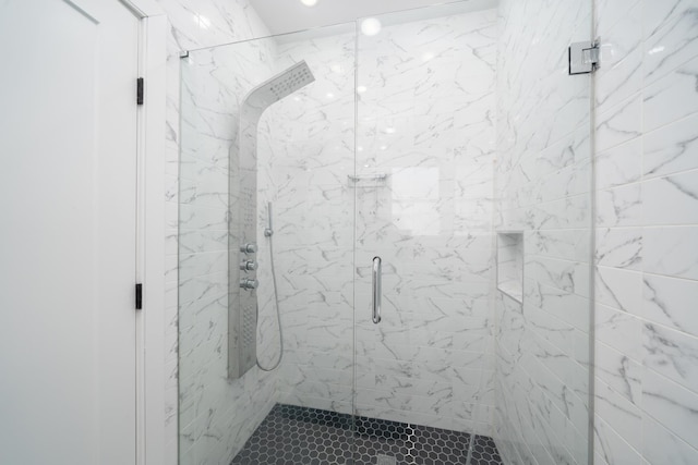 104 Poplar St Unit 1, Jersey City, NJ 07307 - full bath with a marble finish shower