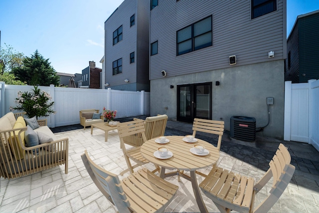 104 Poplar St Unit 1, Jersey City, NJ 07307 - fenced backyard with a patio area and french doors