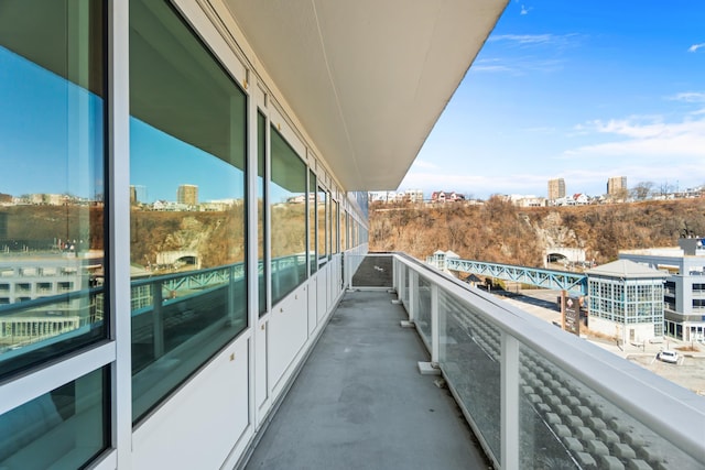 balcony featuring a city view