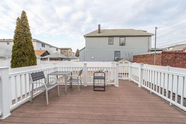 wooden deck with fence