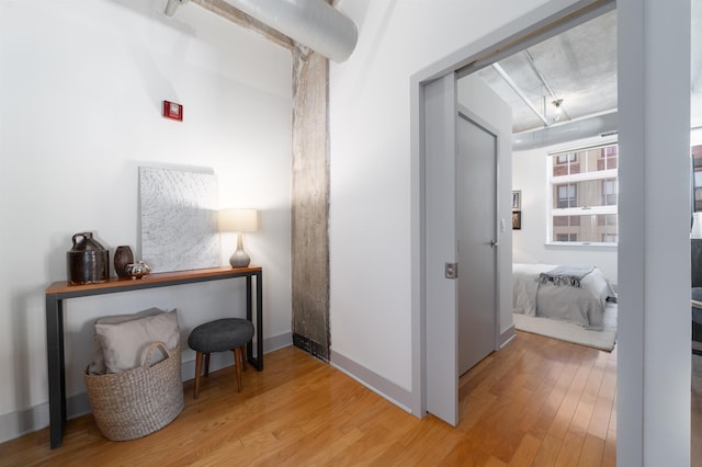140 Bay St Unit 6E, Jersey City, NJ 07302 - corridor featuring light wood-type flooring