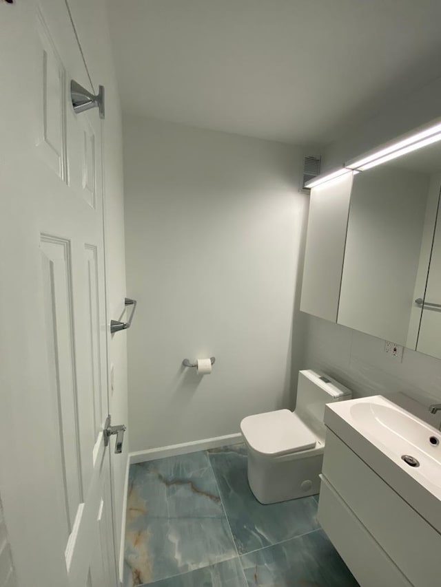 100 Manhattan Ave Unit 1301, Union City, NJ 07087 - half bath featuring marble look tiles and vanity