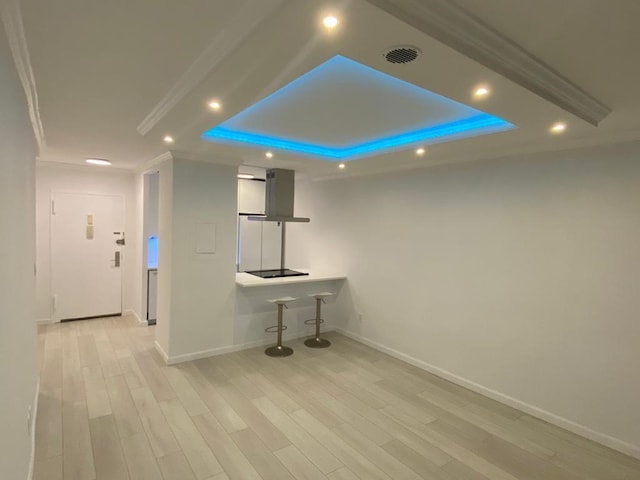 100 Manhattan Ave Unit 1301, Union City, NJ 07087 - spare room featuring light wood-type flooring, recessed lighting, and crown molding