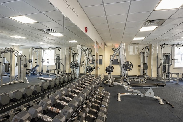 30 Freedom Way Unit 302, Jersey City, NJ 07305 - gym with a paneled ceiling