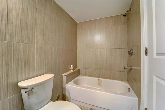 2765 Kennedy Blvd Unit 1, Jersey City, NJ 07306 - bathroom featuring tub / shower combination and tile walls