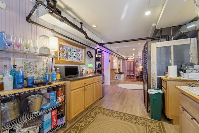 kitchen featuring light hardwood / wood-style flooring