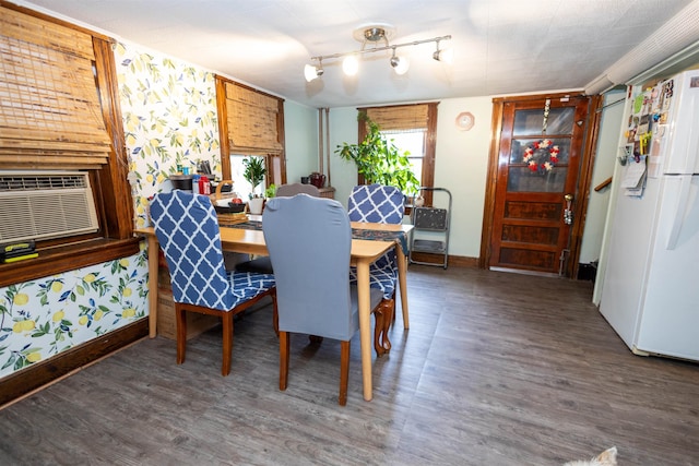 9005 Durham Ave, North Bergen, NJ 07047 - dining room featuring wood finished floors and cooling unit