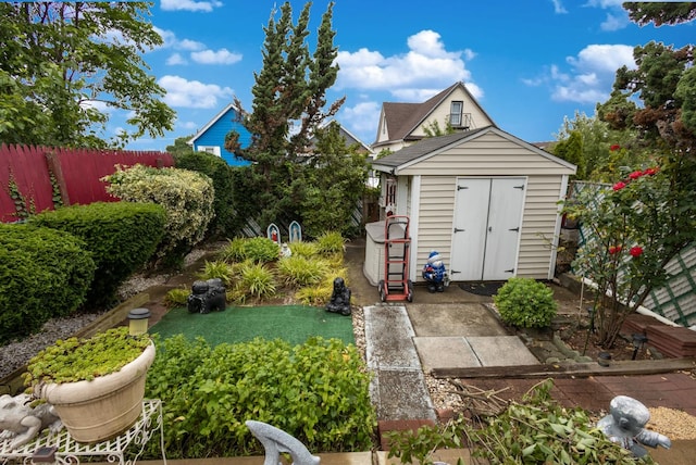 9005 Durham Ave, North Bergen, NJ 07047 - view of yard featuring a storage shed