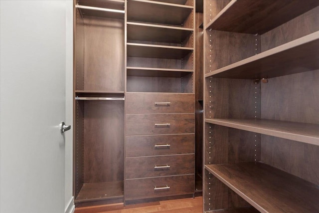 389 Washington St Unit 34E, Jersey City, NJ 07302 - walk in closet featuring wood finished floors