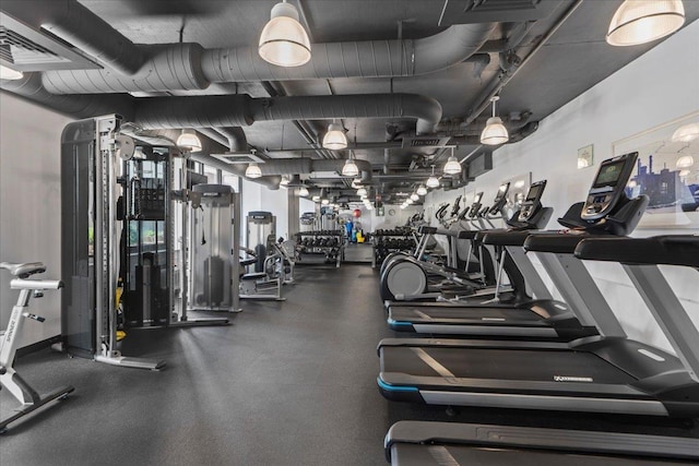 389 Washington St Unit 34E, Jersey City, NJ 07302 - view of gym