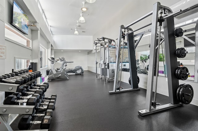 217 Newark Ave Unit 210, Jersey City, NJ 07302 - gym with healthy amount of natural light