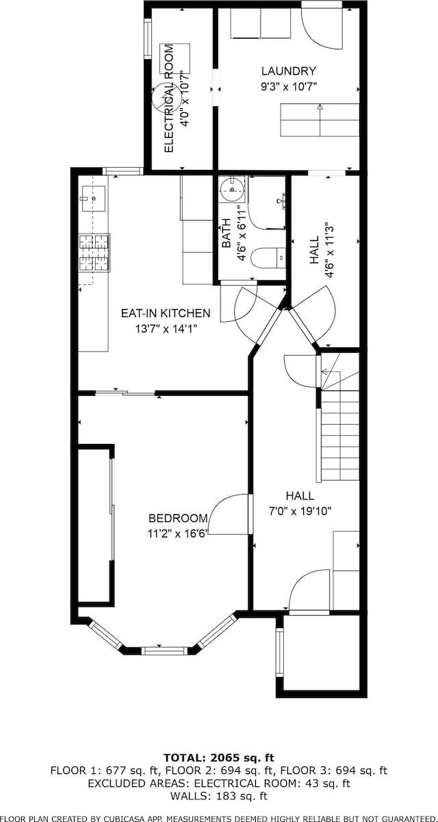 6113 Washington St, West New York, NJ 07093 - view of floor plan / room layout