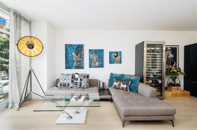 living room featuring wood finished floors