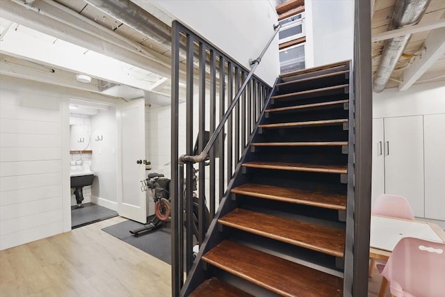 207 7th St, Hoboken, NJ 07030 - stairs with wood finished floors
