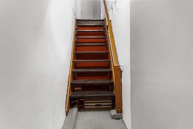 258 Montgomery St Unit 0, Jersey City, NJ 07302 - stairway with concrete flooring