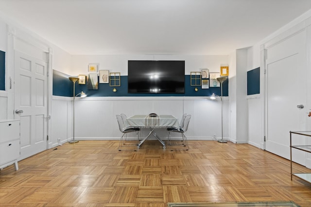 258 Montgomery St Unit 0, Jersey City, NJ 07302 - dining space featuring a wainscoted wall