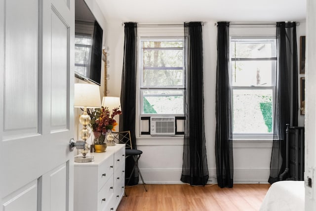 258 Montgomery St Unit 0, Jersey City, NJ 07302 - bedroom with multiple windows, light wood finished floors, and baseboards