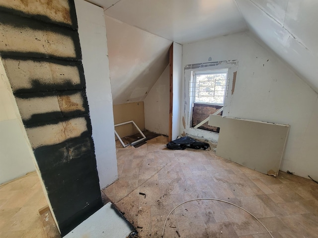 bonus room with lofted ceiling