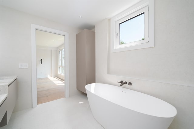 209 6th St Unit 1, Hoboken, NJ 07030 - full bath featuring a soaking tub and vanity