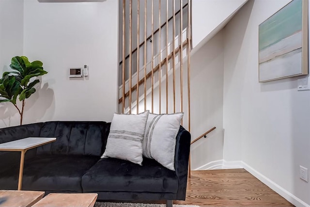 living room featuring hardwood / wood-style floors