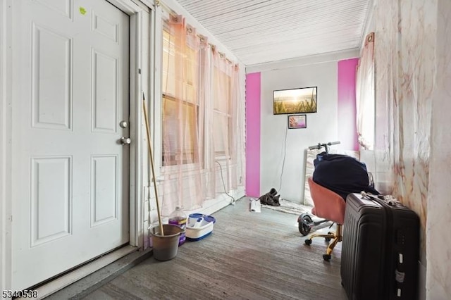 interior space featuring wood finished floors