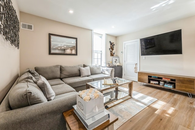 801 Willow Ave Unit 3R, Hoboken, NJ 07030 - living room with light wood-style floors and recessed lighting