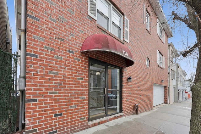 view of property featuring a garage