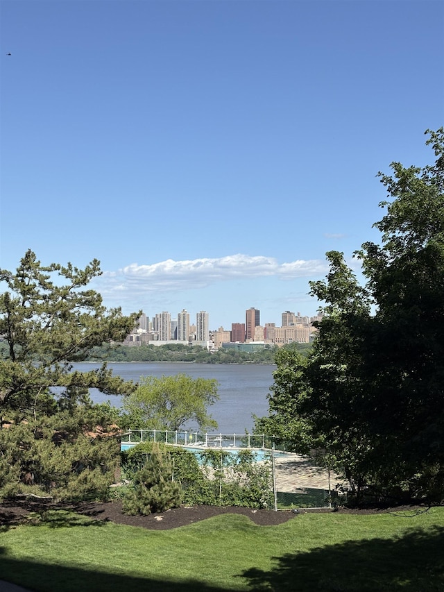 water view featuring a view of skyline
