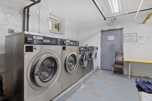 common laundry area featuring washer and clothes dryer