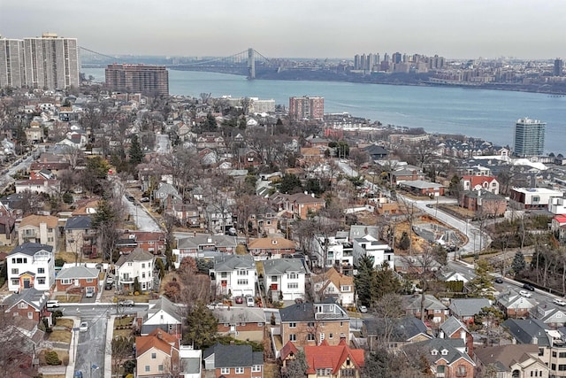 30 Cortland Pl, Cliffside Park, NJ 07010 - bird's eye view featuring a water view and a city view