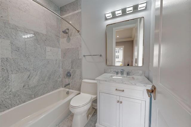 30 Cortland Pl, Cliffside Park, NJ 07010 - bathroom with bathtub / shower combination, vanity, and toilet