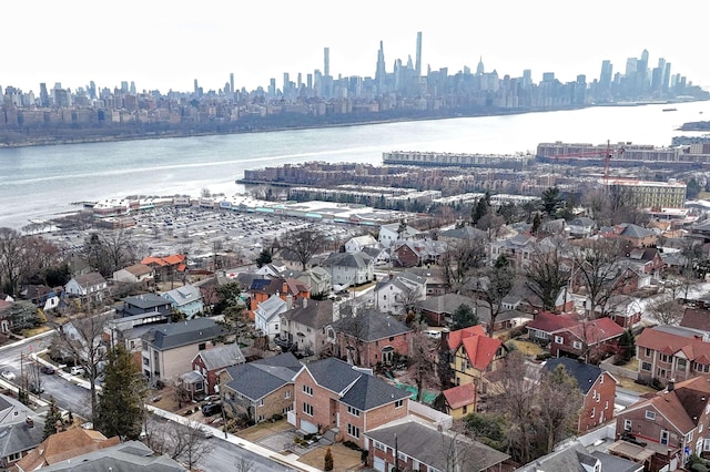 30 Cortland Pl, Cliffside Park, NJ 07010 - bird's eye view featuring a water view