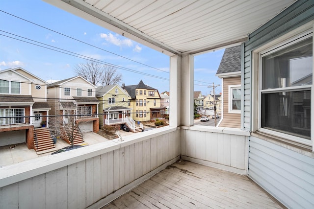 balcony with a residential view