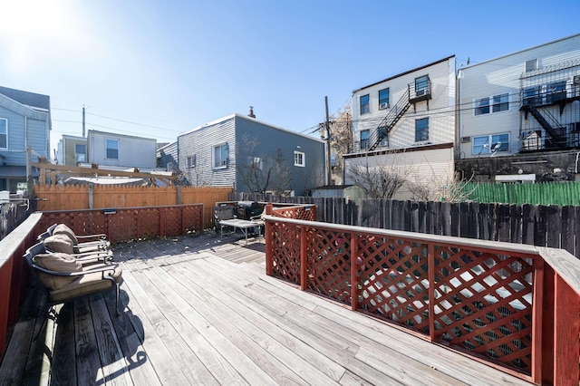 view of wooden deck