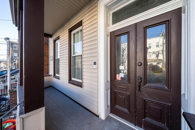 view of doorway to property