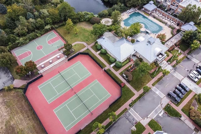 birds eye view of property