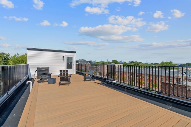 206 Fulton Ave # 2, Jersey City, NJ 07305 - view of wooden deck