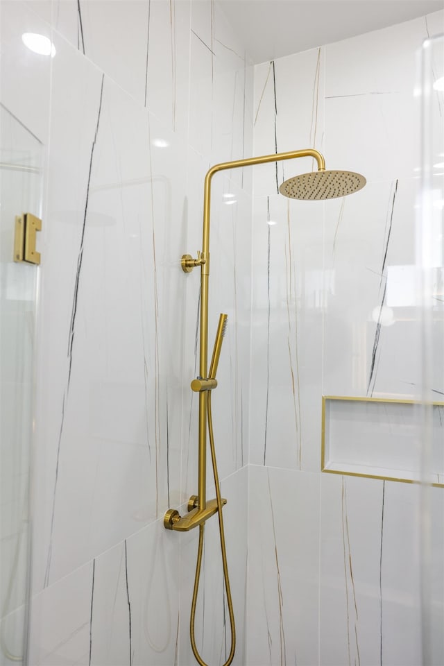 44 Bleecker St Unit 2, Jersey City, NJ 07307 - full bathroom with a marble finish shower