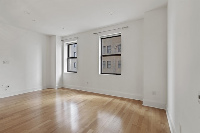 empty room featuring light hardwood / wood-style floors