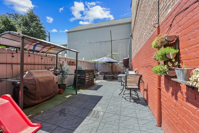 75 Poplar St, Jersey City, NJ 07307 - view of patio / terrace featuring area for grilling and an outdoor hangout area