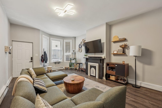 75 Poplar St, Jersey City, NJ 07307 - living area with wood finished floors and baseboard heating