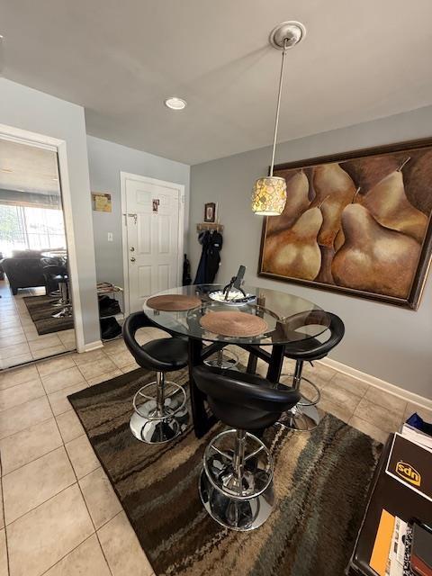 603 55th St Unit 204, West New York, NJ 07093 - dining area with light tile patterned floors and baseboards