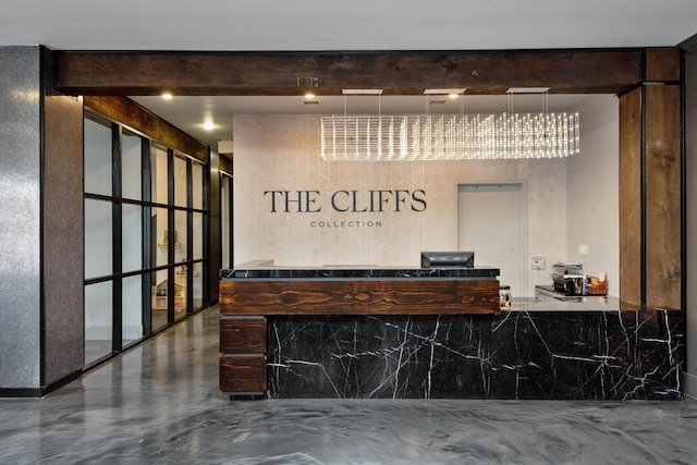 100 Paterson Plank Rd Unit 229, Jersey City, NJ 07030 - welcome area featuring a notable chandelier