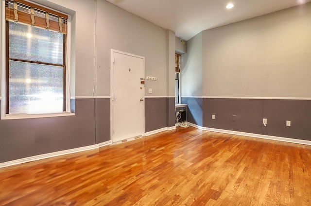 187 Wayne St Unit 208C, Jersey City, NJ 07302 - unfurnished room with wood finished floors and recessed lighting