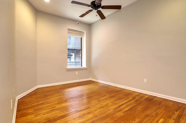 187 Wayne St Unit 208C, Jersey City, NJ 07302 - spare room with wood finished floors, ceiling fan, and recessed lighting
