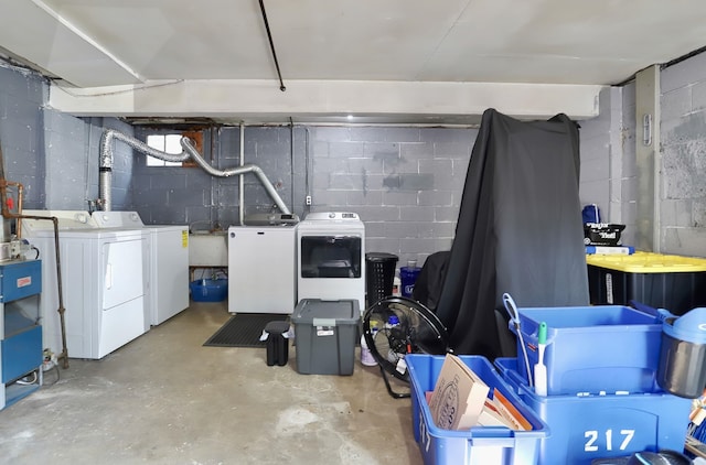 252 N St # 201, Jersey City, NJ 07307 - unfinished basement with washer and dryer