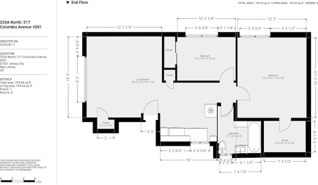 252 N St # 201, Jersey City, NJ 07307 - view of home floor plan