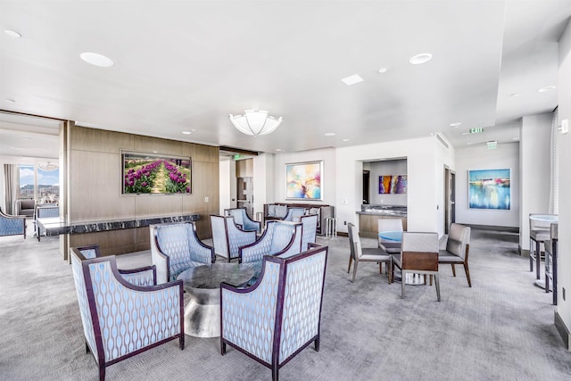 view of carpeted living room