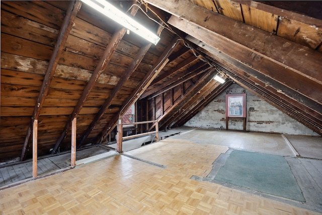 view of attic