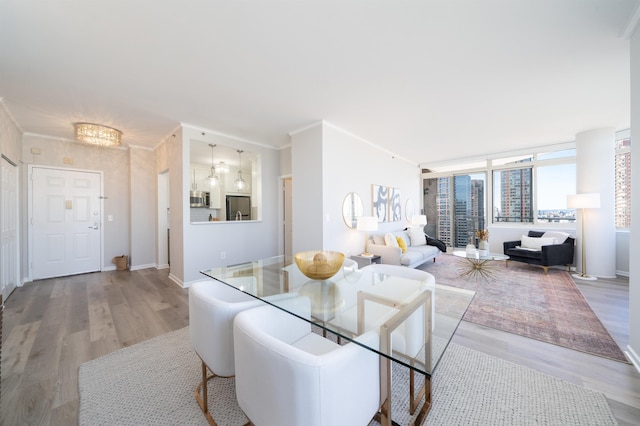 20 2nd St Unit 2503, Jersey City, NJ 07302 - dining area featuring wood finished floors and baseboards